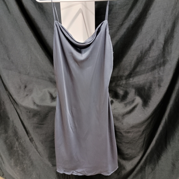 Elegant Gray Slip Dress - Picture 1 of 9